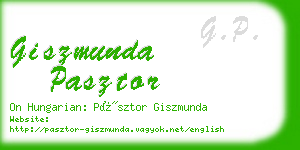 giszmunda pasztor business card